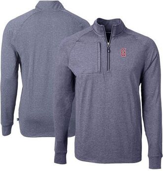 Cutter & Buck Mens Cutter & Buck Heather Navy Greenville Drive Adapt Eco Knit Heather Big & Tall Quarter-Zip Pullover Top at Nordstrom, Size Xx-Large