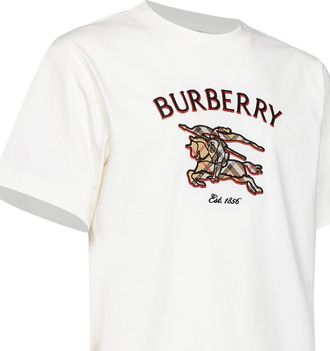 Burberry Embroidered Knight Logo T-Shirt - White