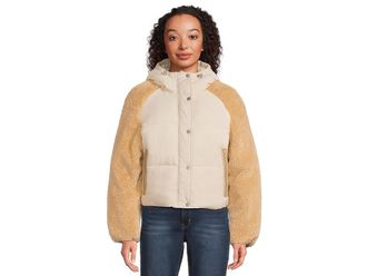 UGG Mykah Uggbraid Puffer Jacket Womens Jacket Cream / Sand : LG, Fleece/Nylon/Polyester