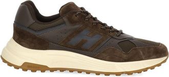 Hogan Brown Suede Low-Top Sneakers