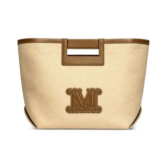 Max Mara Handbags, female, Brown, Size: ONE SIZE Bchecru Tote