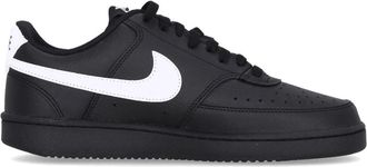 Nike Court Vision Low Black/White Sneakers - Heren - Skateschoenen - Zwart - 37 1/2 EU - Leer - Fitness