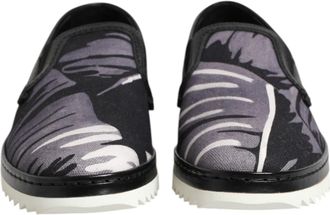 Dolce & Gabbana Black Tropical Slip On Men Sneakers Mens Shoes