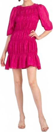 Trina Turk Silvery Dress In Planetary Pink