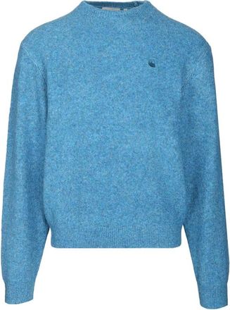 Carhartt Work in Progress Curtis Sweater - Heren - Ronde hals truien - Blauw - XL - Wol - Truien & Vesten