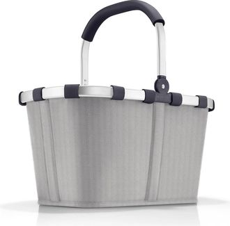 Reisenthel Einkaufskorb REISENTHEL Carrybag Herringbone, Damen, grau, Polyester, Einkaufsk&ouml;rbe Einkaufskorb