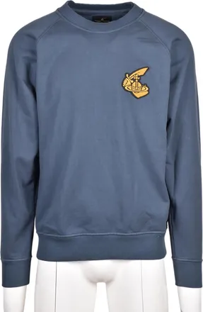 Vivienne Westwood Oversized Crewneck Sweatshirt with Embroidered Emblem