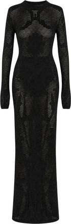 Akep Abito Lungo in Cotone e Cashmere - - Dresses - Donna - Nero - S