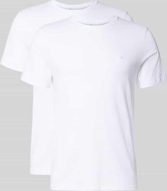 Calvin Klein T-Shirt mit Label-Stitching in Weiss, Größe XXL