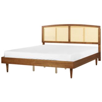Beliani Cama Con Somier De Madera De Pino Clara Moderno Cabecero De Listones 180 X 200 Cm Barret Ii