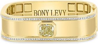 Bony Levy 18K Gold Iris Diamond Bangle Bracelet in Yellow at Nordstrom, Size 7