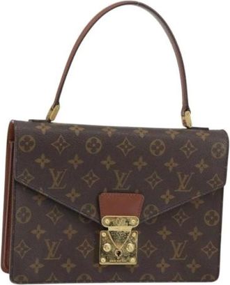 Louis Vuitton Pre-owned Handbags, female, Brown, Size: ONE SIZE Pre-owned Vintage Canvas Handbag