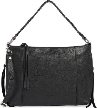 Aimée Laila Convertible Leather Shoulder Bag in Black W/Silver at Nordstrom Rack