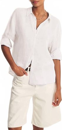 Velvet Brighton Linen Shirt In White