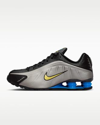 Nike Shox R4 Brazil IO8134-001 Mens Black Metallic Pewter Soccer Shoes MEW778