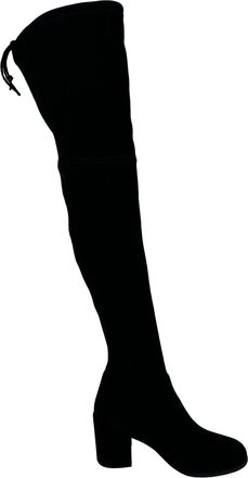 Stuart Weitzman Tieland Over-The-Knee Boots in Black Suede
