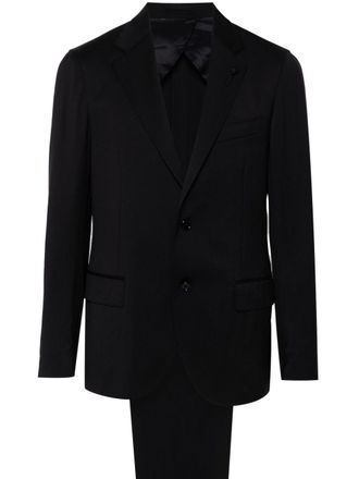 Lardini brooch-detail suit - Blue