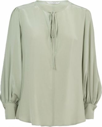Summum Women Fluid Long Sleeves Top In Eucalyptus