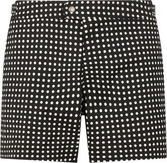 Tom Ford Casual Shorts, male, Black, L, Micro Dot Poplin Shorts
