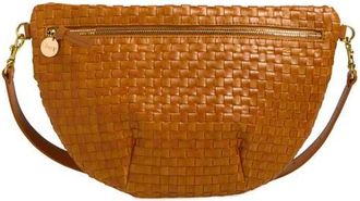 Clare Vivier Grande Woven Leather Belt Bag in Natural Woven Checker at Nordstrom