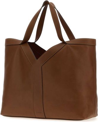 Saint Laurent Mens Tote Shoulder Brown Calf