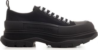 Alexander McQueen Tread Slick Lace-Up Shoes Nero-Uomo
