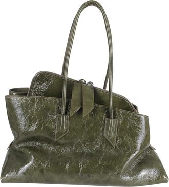 The Attico La Passeggiata Medium - Dames - Shoppers - Groen - ONE Size - Leer - Tassen