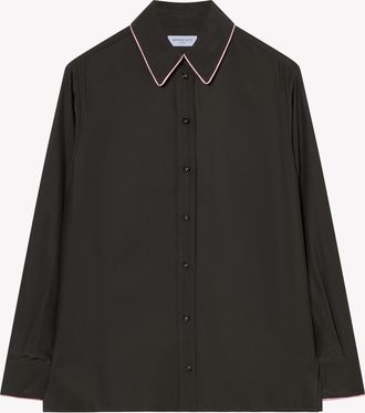 Serena Bute Silk Relaxed Shirt - Fir