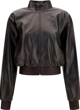 Gucci Black Solid Mock Collar Jacket