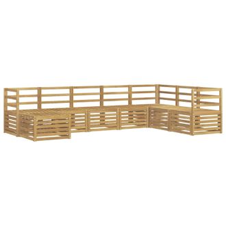 vidaXL Conjunto De Sof&aacute;s De Exterior 8 Pcs Blanco 304 X 185,5 X 73 Cm Vidaxl