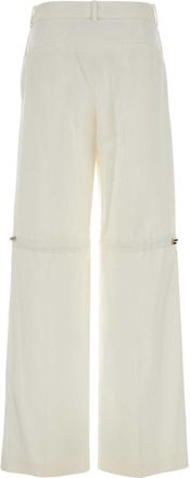 Fendi Womens Technical Trousers White Cotton
