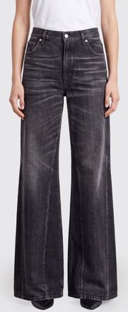 Haikure Jeans Star a vita alta in denim di cotone con gamba larga