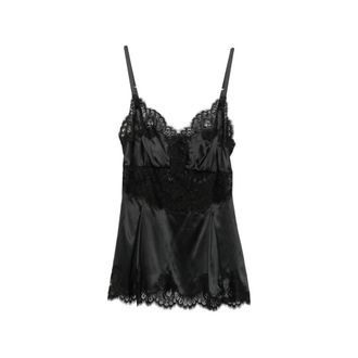 Dolce & Gabbana Lace-trim Satin Top