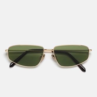 Retro Superfuture Sunglasses Isedra Classic Hos Gold/Green Unisex