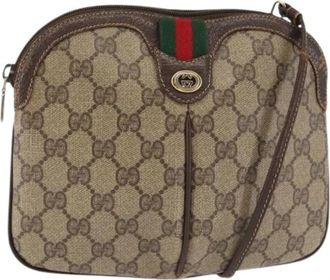 Gucci Pre-owned Canvas gucci-bags - Dames - Vintage Schoudertas - Beige - ONE Size - Vintage