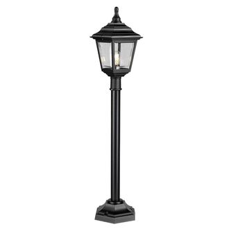 Netlighting Kerry 1 Light Outdoor Coastal Post Lantern Black IP44 E27