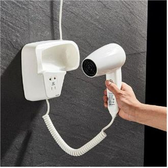 Trade Shop Trade Shop - Asciugacapelli Da Parete 1200w Phon Bagni Alberghi Hotel Spogliatoi 2 Velocita