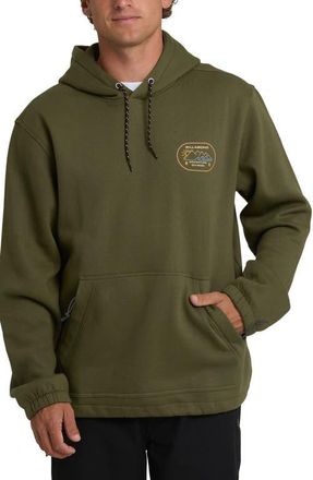 Billabong Compass A/Div Fleece Graphic Hoodie in Winter Moss at Nordstrom, Size Xx-Large