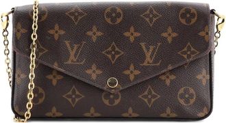 Louis Vuitton Felicie Pochette canvas crossbodytas met monogram - Bruin