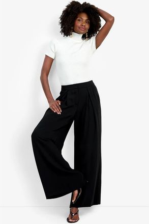 Trina Turk Saige Wide-Leg Pant in Black at Nordstrom, Size 10