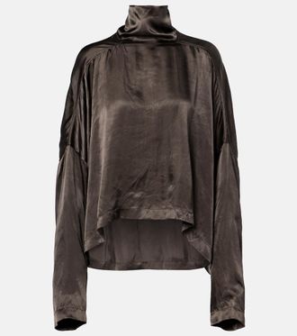 Rick Owens Jumbo Tabard asymmetric satin top