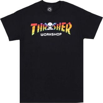 Thrasher Spectrum Tee X AWS Zwart - Heren - T-shirts - Zwart - XL - Tops
