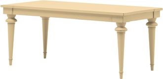 Maison Belfort home24 Maison Belfort Esstisch Azjana Massivholz Pinie Creme 182x76x90 cm (BxHxT) Landhaus für 6-8 Personen