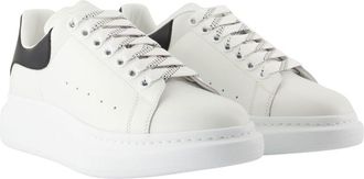 Alexander McQueen Mens Oversized Low-Top Leather Sneaker White Calfskin