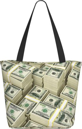 AOOEDM 100 Dollar Bills Ladies Shopping Bag 13x11x7in.The Perfect ValentineS Day Gift.It Is The Best ValentineS Day Gift For Mom, Daughter, Wife,Etc