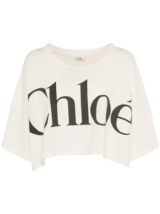 関税送料込★Chloe フィットロゴTシャツ Chloé Printed T-Shirts − Sale: up to −81% | Stylight