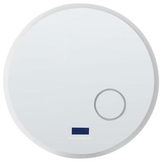 Beliani Espejo De Ba&ntilde;o Led Moderno Redondo Con Altavoz Bluetooth 80 X 80 Cm Plateado Fixin
