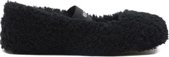 Moon Boot Shearling Ballerina - Dames - Ballerinas - Zwart - 39 EU - Leer - Schoenen