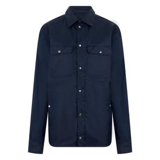 Moncler Shirts, female, Blue, Size: XS Technical Long-Sleeve Shirt
