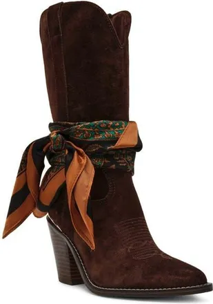 Steve Madden Sally Scarf Boot in Brown Suede at Nordstrom, Size 8